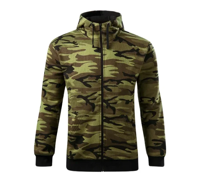 Pánska mikina na zips Camo camouflage green