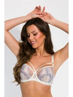 MODRÁ ZAMATOVÁ BALCONETTE PODPRSENKA 19191