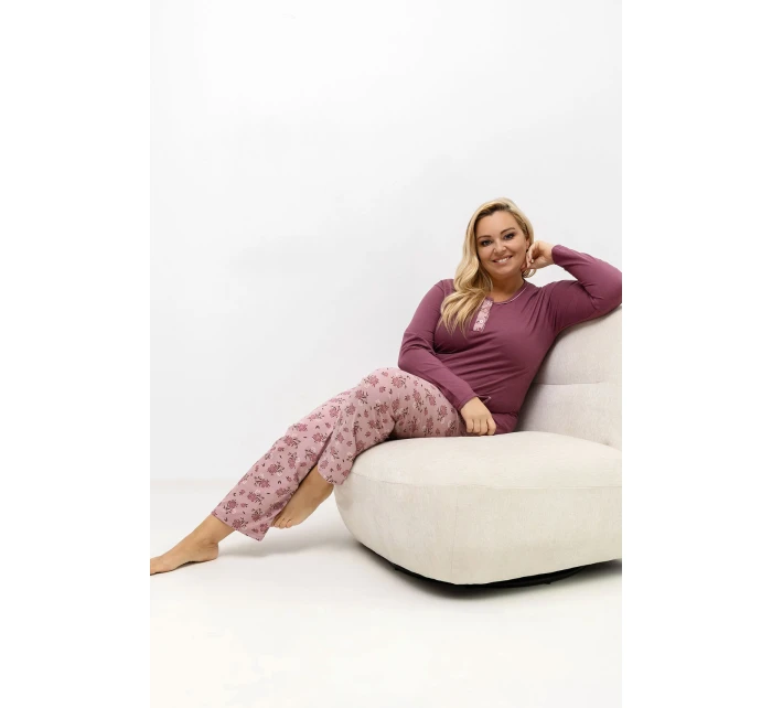 Pohodlné pyžamo pre plnoštíhly model 221191 Forever Pink