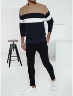 Pánsky tmavomodrý sveter FashionStreet WX2284