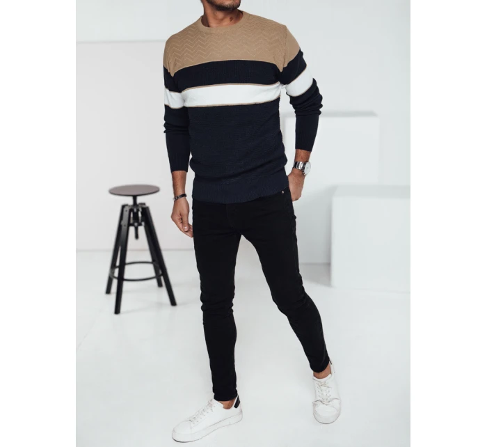 Pánsky tmavomodrý sveter FashionStreet WX2284