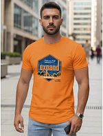 Pánske tričko s potlačou EXPAND orange FashionStreet NX5004R