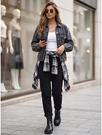 Kurtka damska jeansowa oversize czarne model 22394629 - FashionStreet Kurtka damska jeansowa oversize czarne model 22394629 - FashionStreet