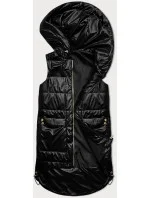 Čierna dámska vesta s ozdobným zipsom S'West (B8151-1) Čierna dámska vesta s ozdobným zipsom S'West (B8151-1)