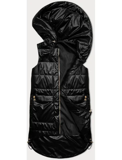 Čierna dámska vesta s ozdobným zipsom S'West (B8151-1) Čierna dámska vesta s ozdobným zipsom S'West (B8151-1)