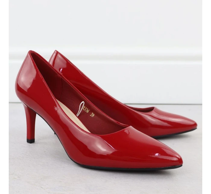 Dámské lodičky na jehlovém podpatku červené Sergio model 21905059 - LEONE Dámské lodičky na jehlovém podpatku červené Sergio model 21905059 - LEONE