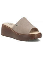 Dámske šedé kožené žabky Filippo DK7798