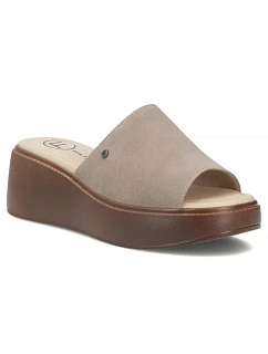 Dámske šedé kožené žabky Filippo DK7798