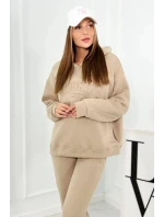 Izolovaná bavlněná souprava, mikina + kalhotami Brooklyn světle béžová Izolovaná bavlněná souprava, mikina + kalhotami Brooklyn světle béžová