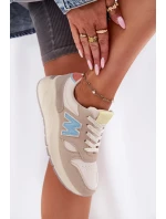 Dámské Sneakersy Na Platformě Béžové model 21693358 - EVENTO
