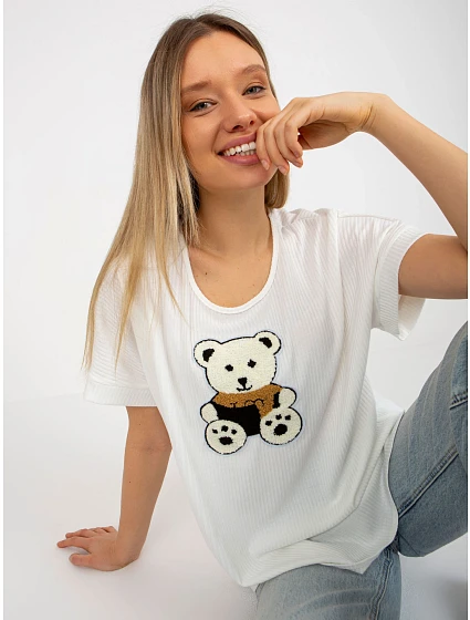 Dámská halenka LK BZ model 18309982 ecru - FPrice Dámská halenka LK BZ model 18309982 ecru - FPrice