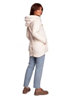 Dámsky sveter s kapucňou B249 - BE