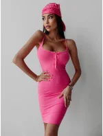 Dámské šaty model 18593248 neonově růžové - Ola Voga