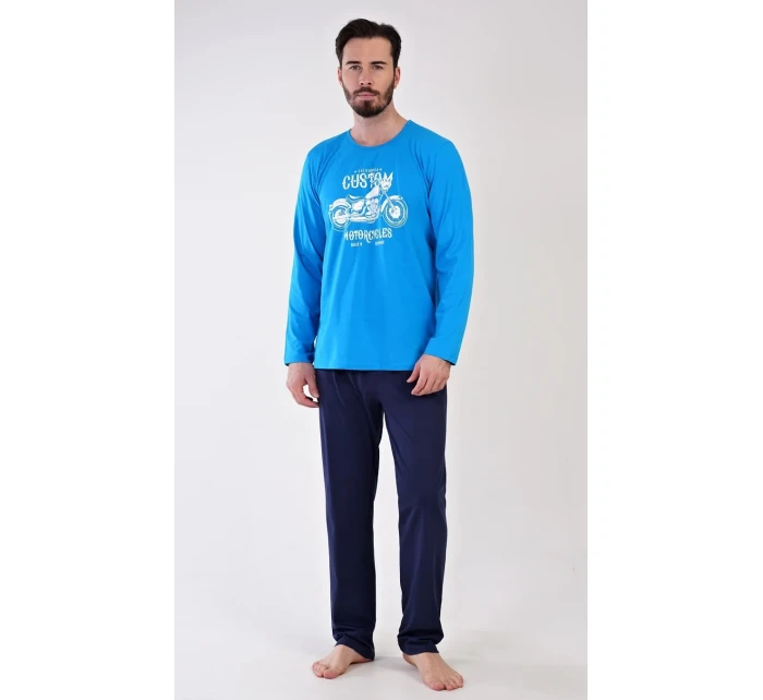 Pánske dlhé pyžamo Motocykel