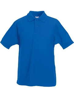 Fruit of the Loom Kids 65/35 Polo Detské piqué polo 16.3417 kráľovská modrá