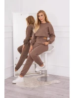 Zateplený set s krátkou mikinou mocca Zateplený set s krátkou mikinou mocca