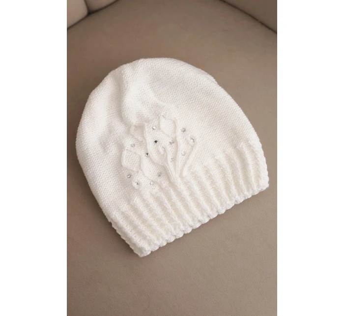 Dámská zimní čepice z vlny s a prodlouženými stranami fialová model 21865208 - K-Fashion