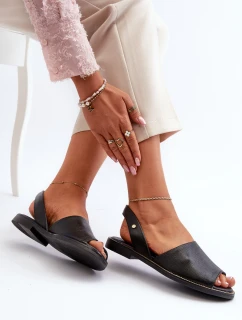 kožené sandály Černé model 21655830 - Zazoo