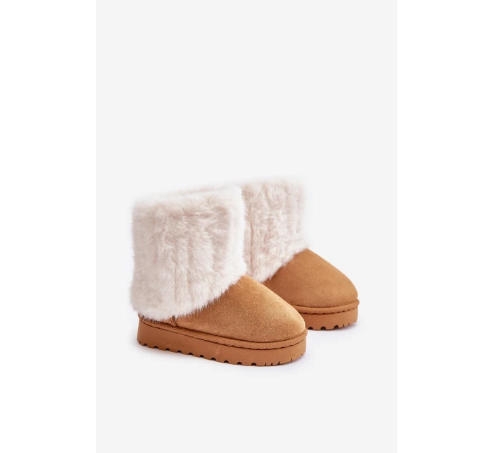 Dětské Sněhule S Kožíškem Camel model 21672884 - Boto Dětské Sněhule S Kožíškem Camel model 21672884 - Boto