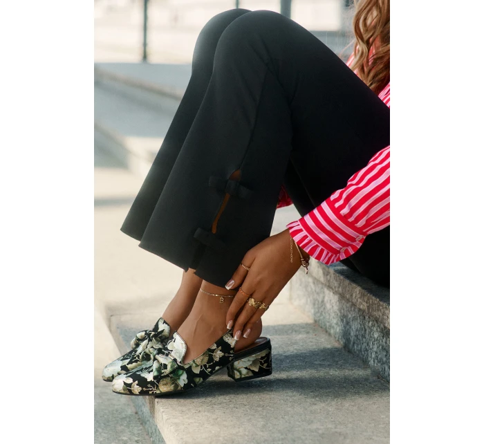 Kožené Lodičky S A Mašlí Černé model 21694748 - Maciejka