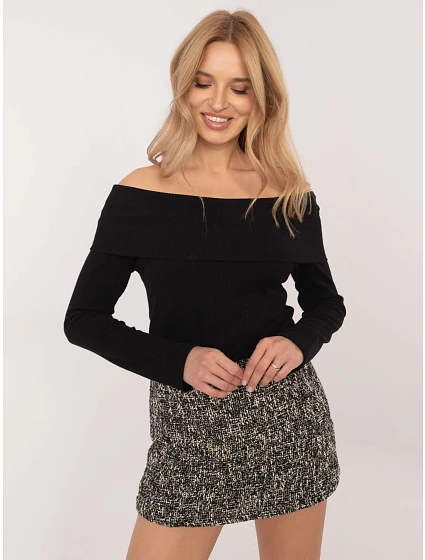 Sweter DHJ SW model 20608904 czarny - FPrice Sweter DHJ SW model 20608904 czarny - FPrice