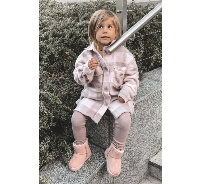 Dětské Teplé Sněhule Semišové Růžové Gooby Dětské Teplé Sněhule Semišové Růžové Gooby