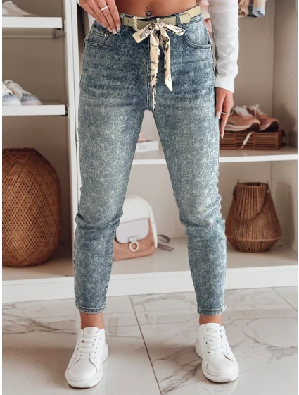 Dámské džínové kalhoty slim fit s páskem blue Dstreet model 21985340 - FashionStreet Dámské džínové kalhoty slim fit s páskem blue Dstreet model 21985340 - FashionStreet