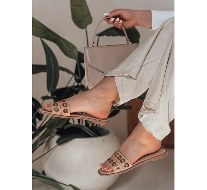 béžové dámské žabky Dstreet model 21986619 - FashionStreet