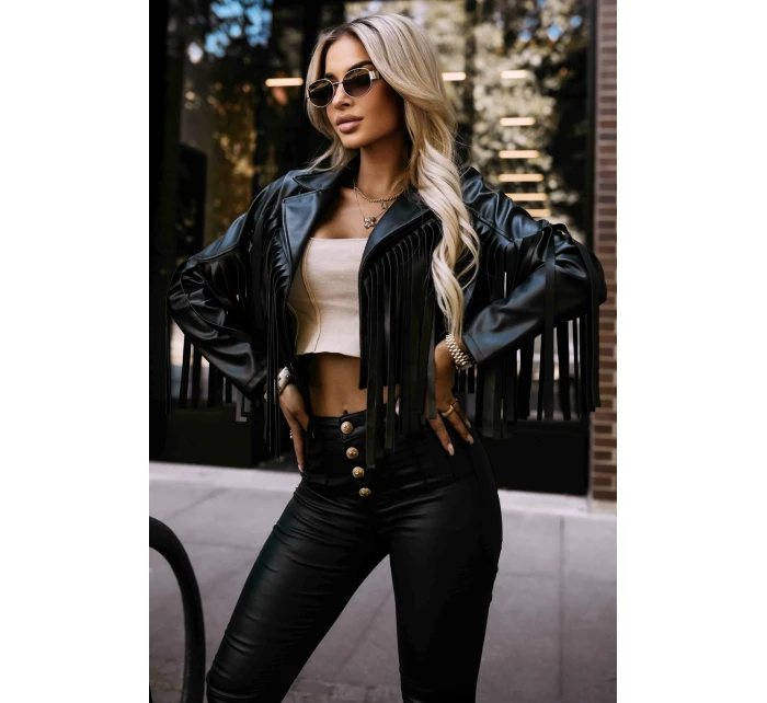 624-3 Krátke strapce z mäkkej ekokože - čierne 624-3 Krátke strapce z mäkkej ekokože - čierne