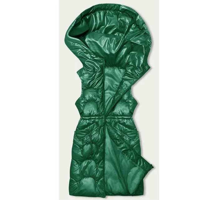 Zelená vypasovaná vesta s kapucí model 18846334 - S'WEST