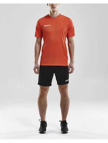 Squad Go Jersey Solid M Pánské sportovní tričko s výstřihem do V model 22468904 black - Craft Teamwear Squad Go Jersey Solid M Pánské sportovní tričko s výstřihem do V model 22468904 black - Craft Teamwear