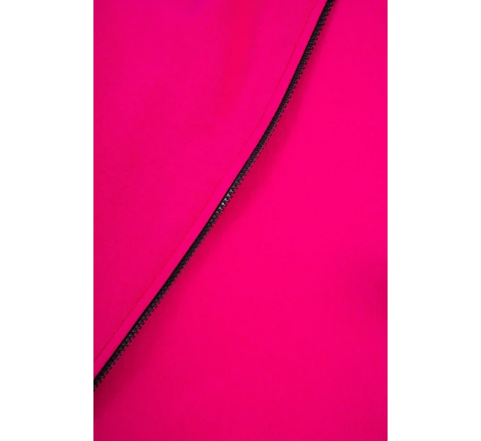 Zateplená mikina s prodlouženými zády a kapsami fuchsiová