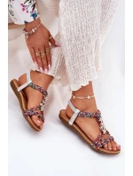 Dámské Ploché Sandály S Pásky A Přezkami  Multikolor model 21693421 - Artiker