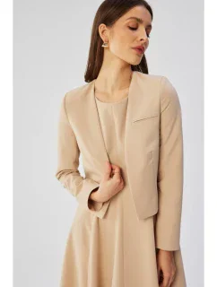 model 19647505 Blejzr s otevřenou přední částí béžový - STYLOVE