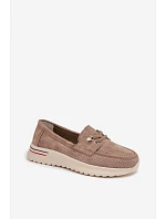 Semišové poltopánky 26PB18 beige - Jezzi