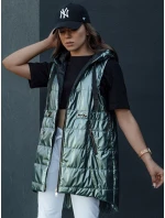 Dámska prešívaná vesta PIXIECODE tmavozelená FashionStreet TY4445