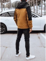 Pánska zimná bunda s kapucňou FashionStreet camel TX4898