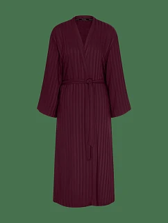 Amourette Jacquard Long Robe - Claret - TRIUMPH Claret - TRIUMPH