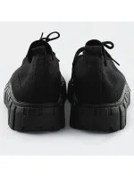 Černé ažurové šněrovací boty model 17287300 Černé ažurové šněrovací boty model 17287300