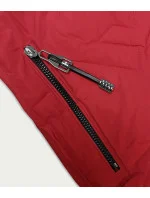 Červená dámská vesta s kapucí model 19425137 - S'WEST Červená dámská vesta s kapucí model 19425137 - S'WEST