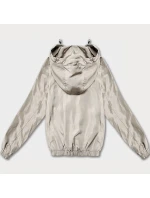 Dámska tenká bunda s krátkou podšívkou Glakate light beige (LU98017#)