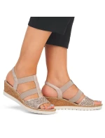 Pohodlné sandály na podpatku Remonte W model 19730112 rose gold - Rieker