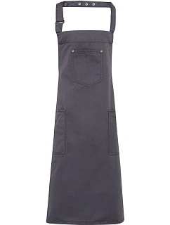 Premier PR 132 Bavlnená zástera s náprsenkou „Chino“ 39.0132 steel