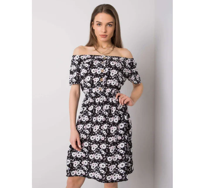 Šaty D73771M30244B čiernobiele