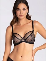 Dámska podprsenka NANCY 01 Black with beige - Gatta