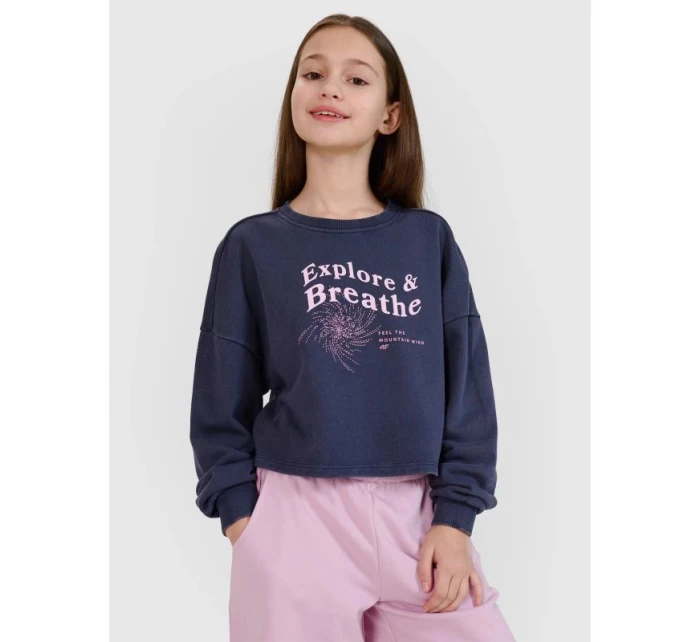 Dívčí mikina bez kapuce model 21435782 - 4F