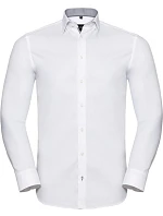 Kontrastní košile s dl. rukávem vzor rybí kost 11. grey model 22476056 - Russell Athletic Kontrastní košile s dl. rukávem vzor rybí kost 11. grey model 22476056 - Russell Athletic