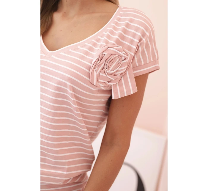 Top dámský bavlněný na ramínkách s výstřihem do V bílá