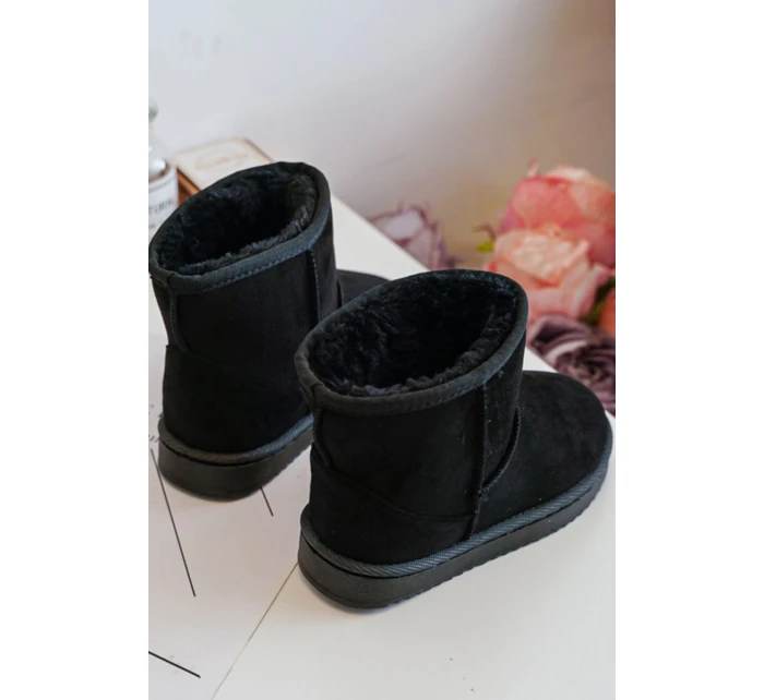 Dětské Teplé Sněhule Semišové černé model 21505522 - Boto