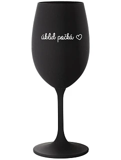 LIEČBA ČAKÁ - čierny pohár na víno 350 ml